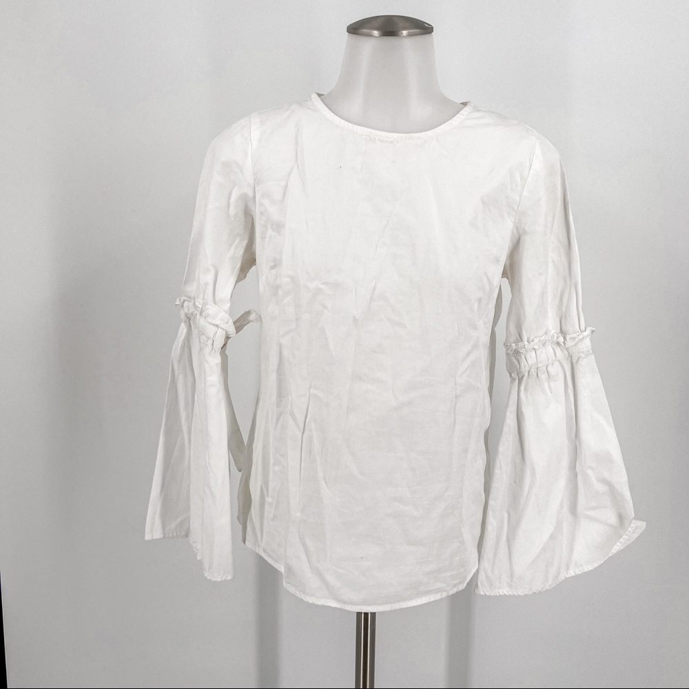 DizzyLizzy white bell sleeve top - Picture 3 of 6